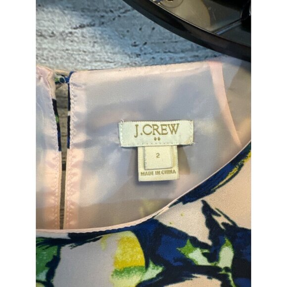 J.Crew Floral Print Short Sleeve Dress Size 2 - Picture 2 of 3